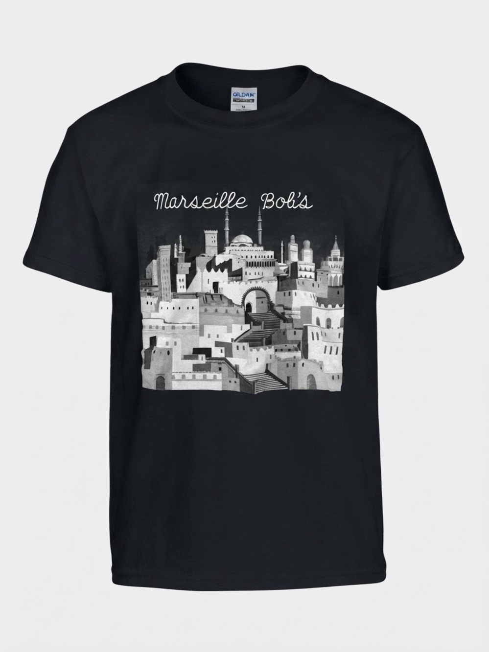 Black Marseille Bob's Short Sleeve Graphic Tee